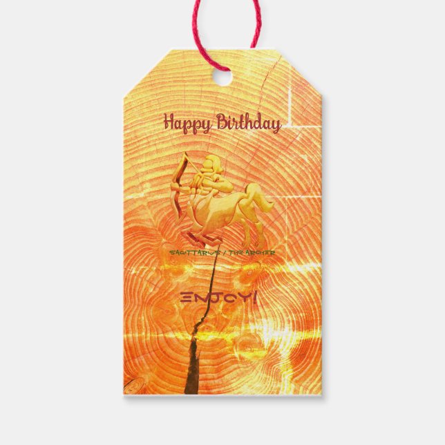 Etiqueta Para Presente Trendy Sagittarius (Frente)