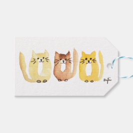 Etiqueta Para Presente Três Gatos