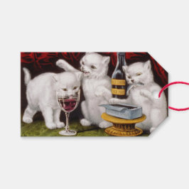 Etiqueta Para Presente Três Jolly Kittens no Banquete