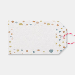 Etiqueta Para Presente Trey Confetti Watercolor Dots Gift Tag