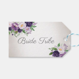 Etiqueta Para Presente Tribu de Noiva Floral Lavanda Roxa