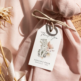 Etiqueta Para Presente Tropical Boho Tigers Obrigado