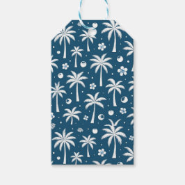Etiqueta Para Presente Tropical Palm Trees Coastal Christmas