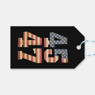 Etiqueta Para Presente Trump 45 47 Bandeira Vintage América EUA