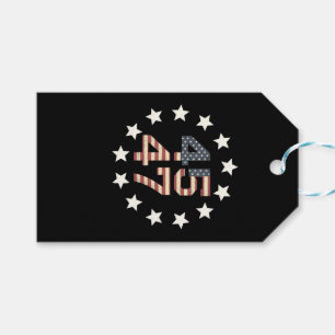 Etiqueta Para Presente Trump 45 47 Estrelas Bandeira Americana Vintage EU