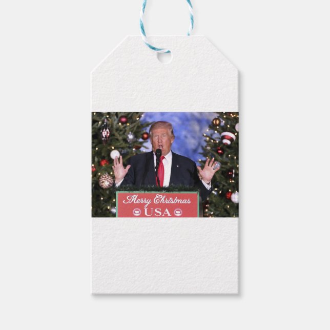 Etiqueta Para Presente Trump Christmas (Frente)