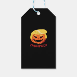 Etiqueta Para Presente Trumpkin Assustador do Halloween Clássico
