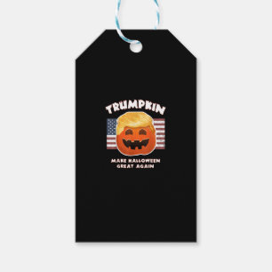Etiqueta Para Presente Trumpkin Funny Pumpkin Pie Pun Usa Liberais Hallow