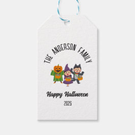 Etiqueta Para Presente Truque ou Nome Personalizado de Tratamento de Cute