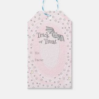 Etiqueta Para Presente Truque Rosa ou Tratar PARA O Bebê no Dia das Bruxa