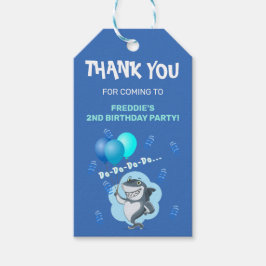 Etiqueta Para Presente Tubarão | Blue Birthday Personalizado