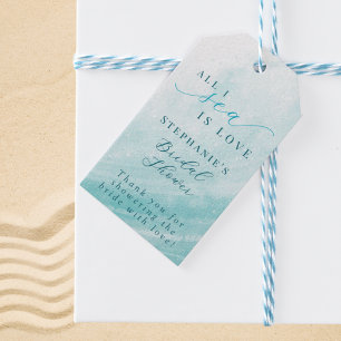 Etiqueta Para Presente Tudo o que Vejo é Amor Chá de Bebê de Praia Oceano
