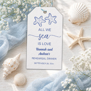 Etiqueta Para Presente Tudo o que vemos é Amor Estrela do Mar Jantar de E
