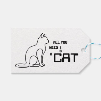 Etiqueta Para Presente Tudo o que Você Precisa é um Gato Amante de Gatos