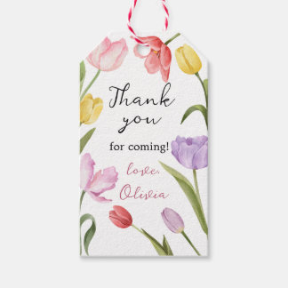 Etiqueta Para Presente Tulipas boho florais obrigado