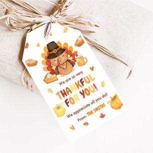 Etiqueta Para Presente Turca Pumpkin Outono Ação de Graças Tags Favoritos