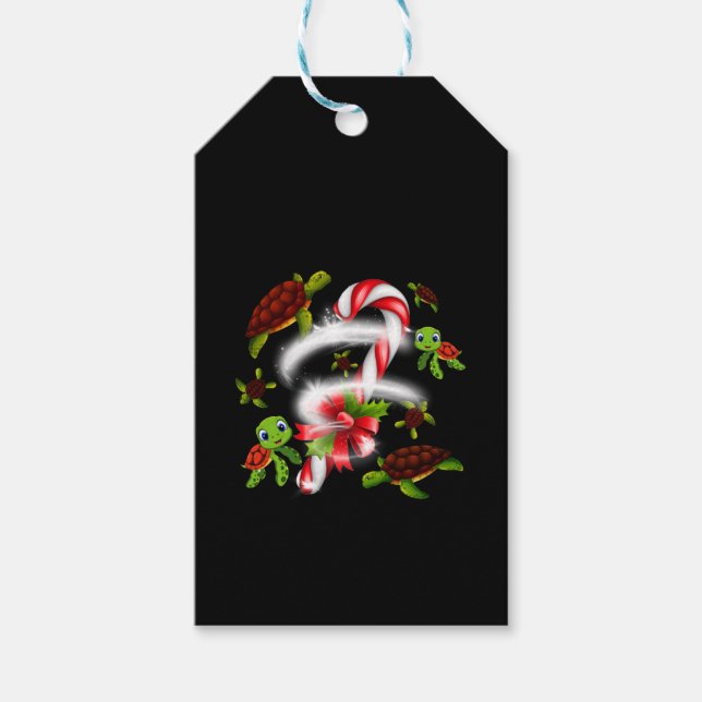 Etiqueta Para Presente Turtle Gift | Doces de Tartaruga Doce Natal (Frente)
