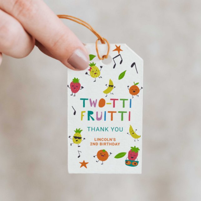 Etiqueta Para Presente Tutti Fruitti Aniversário Frutas Personalizadas (Criador carregado)