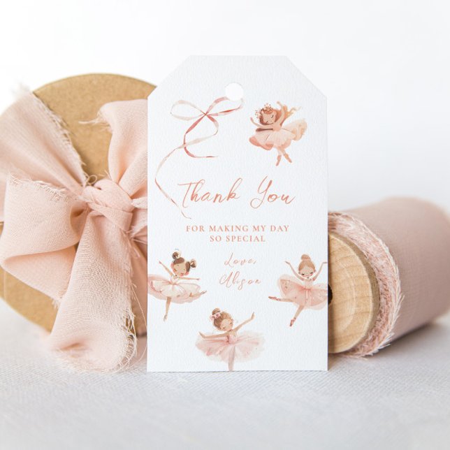 Etiqueta Para Presente Tutu Fofo Aniversário de Bailarina  (Criador carregado)