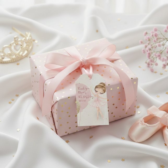 Etiqueta Para Presente Tutu Pink Ballerina Ballet Dancer Girl Birthday (Criador carregado)