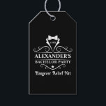 Etiqueta Para Presente Tuxedo Tie Hangover do Partido dos Solteiros<br><div class="desc">Kit de Alivio do Tuxedo Tie Black Hangover do Partido do Despedida de Solteiro (Bachelor Party Tuxedo Tie Tie Black Hangover Kit Gift ou Tags de Favor)</div>