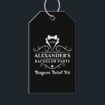 Etiqueta Para Presente Tuxedo Tie Hangover do Partido dos Solteiros<br><div class="desc">Kit de Alivio do Tuxedo Tie Black Hangover do Partido do Despedida de Solteiro (Bachelor Party Tuxedo Tie Tie Black Hangover Kit Gift ou Tags de Favor)</div>