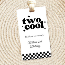 Etiqueta Para Presente Two Cool 2nd Birthday Thank You Favor Tag