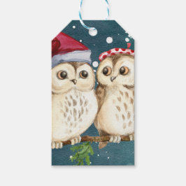 Etiqueta Para Presente Two cute drawn Owls