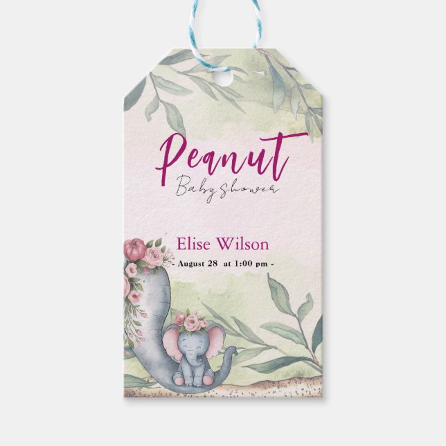 Etiqueta Para Presente Um amendoim doce está a caminho (Frente)