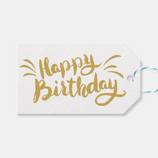 Etiqueta Para Presente Um Aniversário Dourado