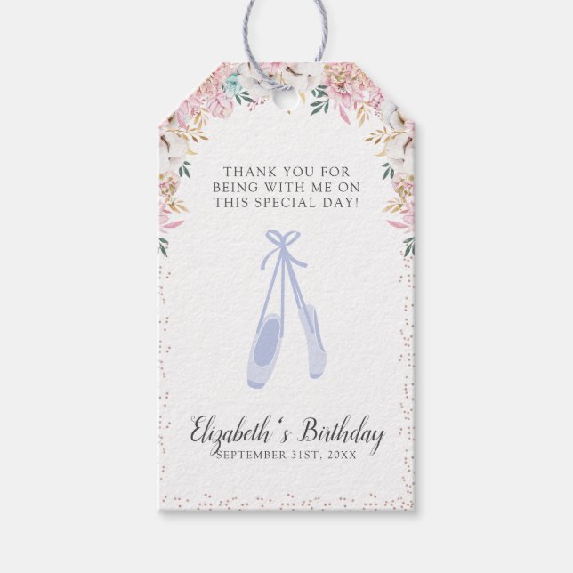 Etiqueta Para Presente Um Ballerina. (Frente)