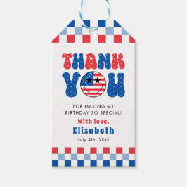 Etiqueta Para Presente Um Bebê Americano 4 De Julho Primeiro Aniversário