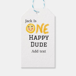 Etiqueta Para Presente Um cara feliz 1rua feliz Aniversário sorrido amare