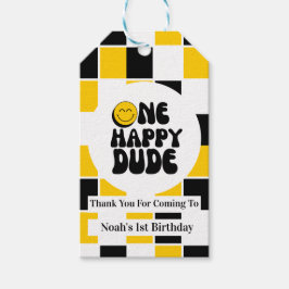 Etiqueta Para Presente Um Cara Feliz Agradecimento de Aniversário Persona