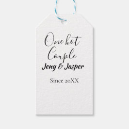 Etiqueta Para Presente Um casal quente adicionar nome desde data do ano 2