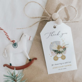 Etiqueta Para Presente Um Chá de fraldas De Floco De Neve Obrigado