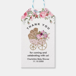 Etiqueta Para Presente Um Chá de fraldas De Menina De Abóbora