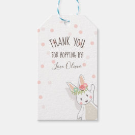Etiqueta Para Presente Um Coelhinho Obrigado A Favorecer A Páscoa Rosa