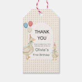 Etiqueta Para Presente Um Convite de Aniversário do Ganso Bobo