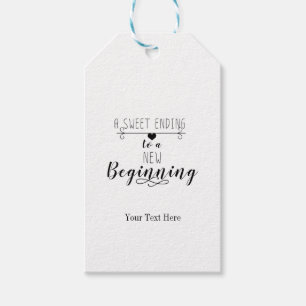 Etiqueta Para Presente Um Doce Fim para um Novo Começo Favor de Casamento