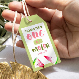 Etiqueta Para Presente Um em um Melon First Birthday Watermelon Cute