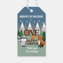 Etiqueta Para Presente Um Favor de Aventureiro Feliz com Animais da Flore