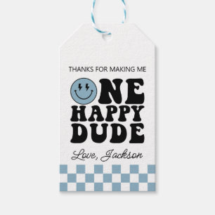 Etiqueta Para Presente Um Feliz Aniversário Favorece Marcas de Azul