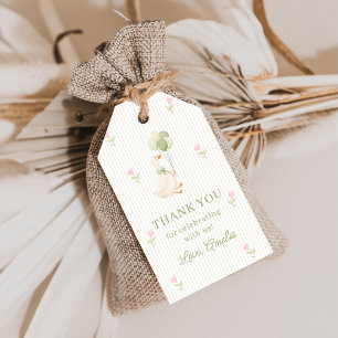 Etiqueta Para Presente Um Ganso Bobo Balões Floral 1º Aniversário