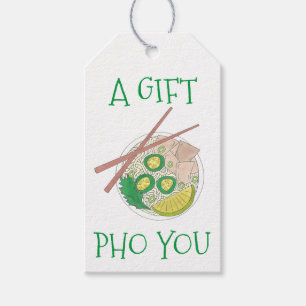 Etiqueta Para Presente Um Gift Pho (For) Você, Um Pão De Sopa De Noodle V