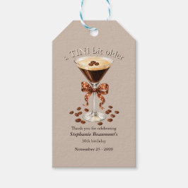 Etiqueta Para Presente Um Martini Espresso Um Pouco Mais Velho Castanho A