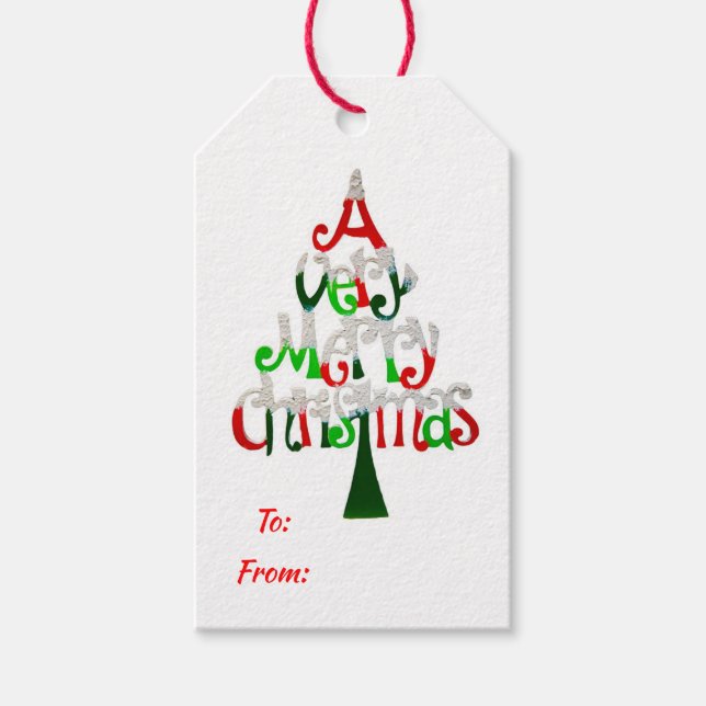 Etiqueta Para Presente Um Natal Muito Feliz (Frente)
