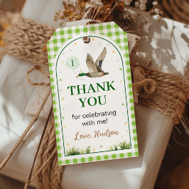 Etiqueta Para Presente Um Pato-real Sortudo de Vegetação Aniversário Obri