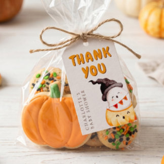 Etiqueta Para Presente Um Pequeno Boo Chá de Bebê de Halloween