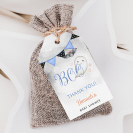 Etiqueta Para Presente Um Pequeno Boo é quase o Chá de fraldas do Rapaz.